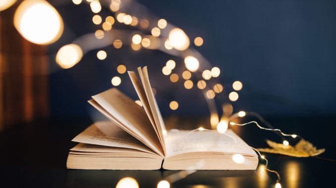 kaboompics_Book, fairy lights